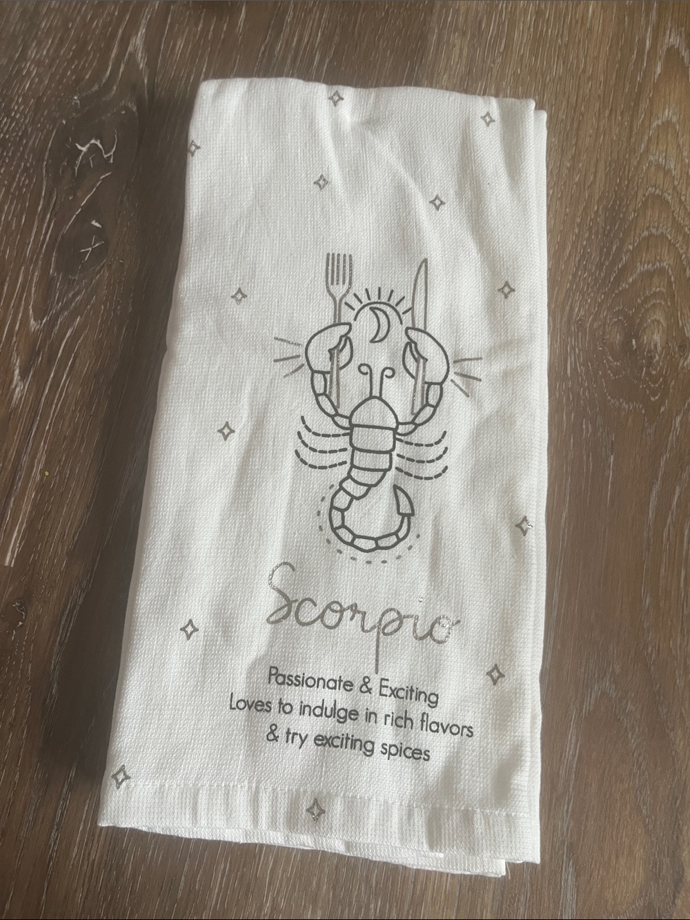 Isaac Mizrahi White Kids Bib with Scorpio Illustration
